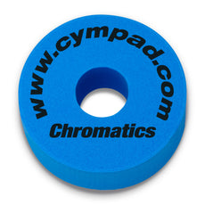 Blue Cympad Chromatics cymbal washer made from cellular foam.