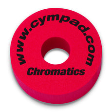 Red Cympad Chromatics cymbal pad for customising the look of drum and cymbal sets.